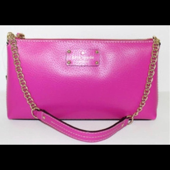 KATE SPADE Shoulder Byrd Wellesley Small Pink Leather Cross Body Bag - Picture 8 of 8